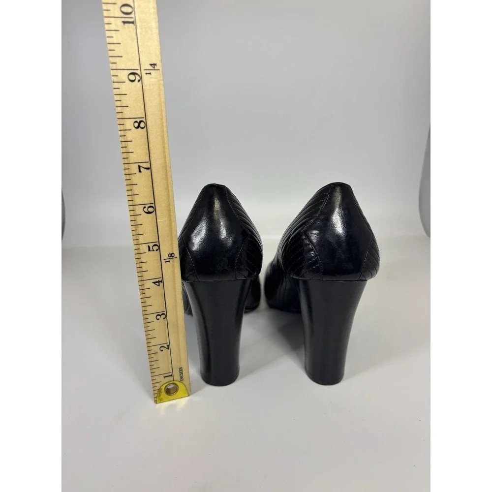 Nine West Black Peep Toe Heels Size 10